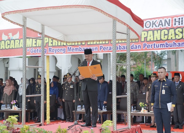 Jadi Irup Upacara Peringatan Hari lahir Pancasila, Ini Amanat Presiden Disampaikan Bupati Rohil 