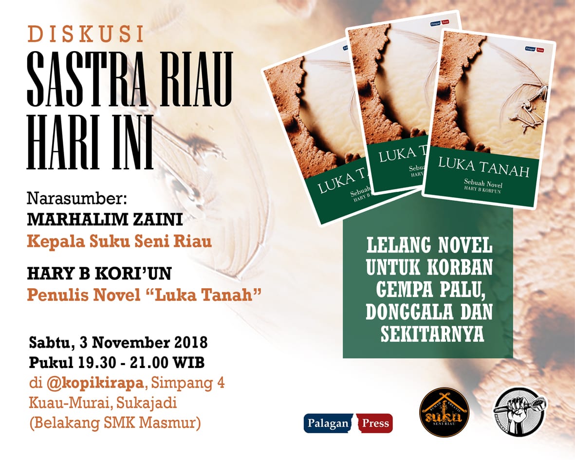 Bantu Korban Bencana Sulteng,  Wakil Ketua PWI Riau Lelang Novel