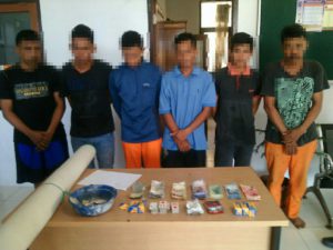 Berantas Pekat, Polsek Pangkalan Lesung Amankan 6 Pemain Judi QQ