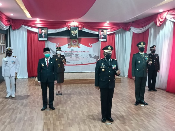 Hut Bhayangkara Ke-75, Polres Rohil Gelar Upara Virtual Dan Syukuran