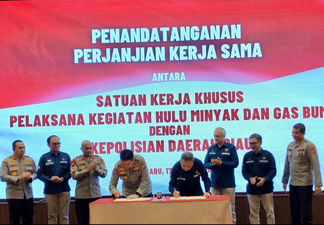 SKK Migas-Polda Riau Teken Perpanjangan Perjanjian Kerja Sama (PKS) Ke-5.