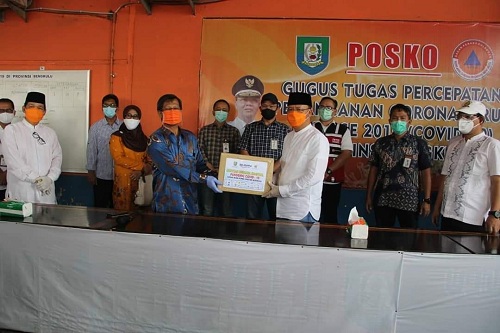 Pemprov Bengkulu Terima Bantuan Dari Satgas Korwil BUMN Untuk Penanganan Covid-19