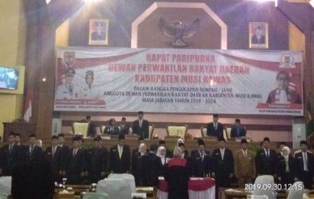 Resmi Dilantik, Ini Nama-Nama 40 Anggota DPRD Musi Rawas Periode 2019-2024