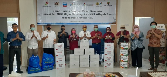 SKK Migas dan K3S Berbagi Sembako Kepada Wartawan 