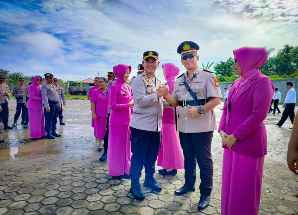 Kapolres Rohul AKBP Budi S.Pimpin Sertijab Kasatreskrim dan Kapolsek Kunto DS