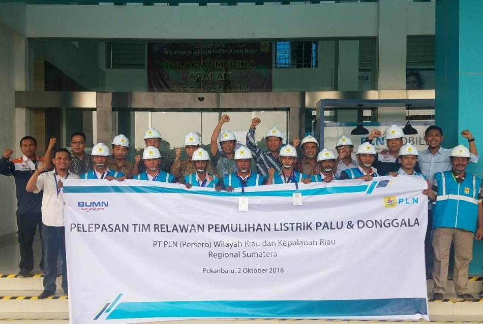 Bantu Pemulihan Kelistrikan Palu & Donggala, PLN WRKR Kirim Tim RLS4P
