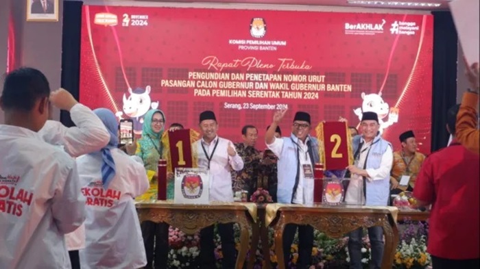 Paslon Airin-Ade Nomor Urut 1 dan Andra-Dimyati Nomor Urut 2