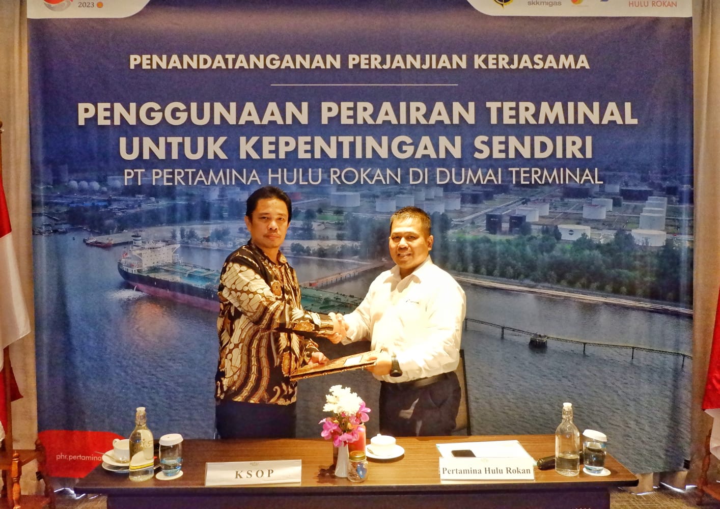 Kontribusi Untuk Negara, PHR Tandatangani Perjanjian Kerja Sama Perairan dengan KSOP Dumai