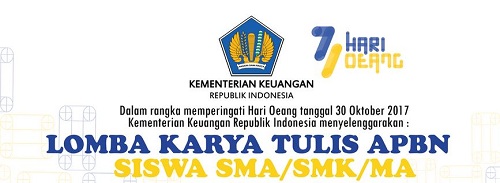 Ayo Buruan Daftar, Lomba Karya Tulis APBN Nasional tingkat SMA/SMK/MA