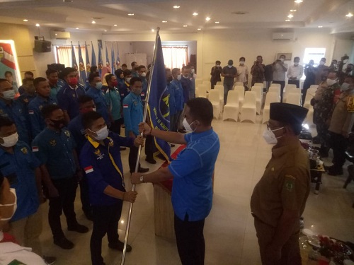 Dihadiri Annas Maamun Dan Bupati Suyatno, Arie Sumarna Lantik DPK KNPI Se-Rohil