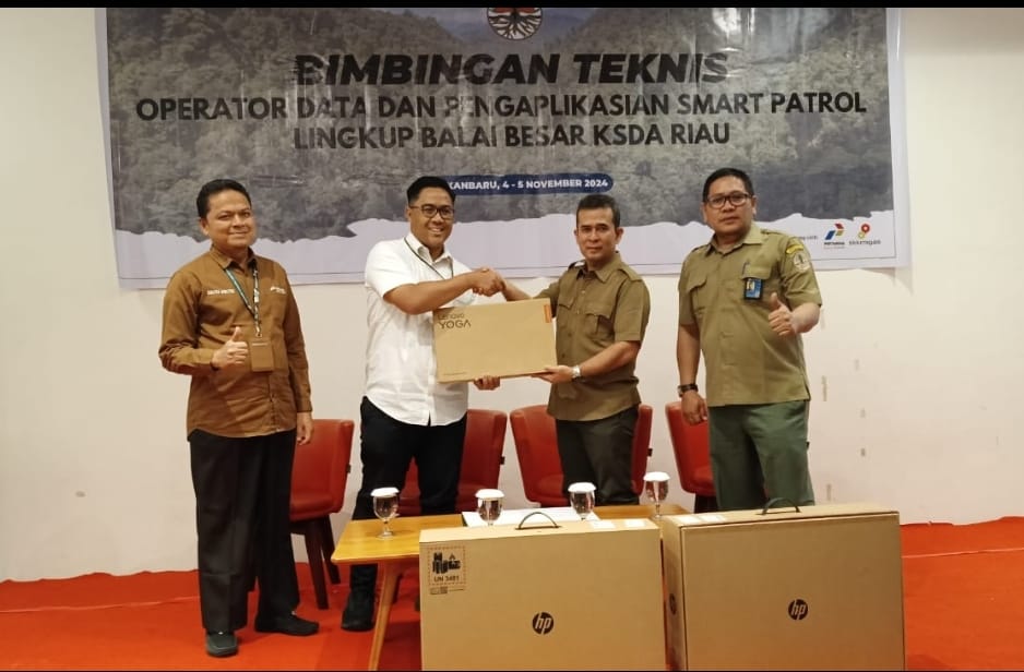 Dukung Konservasi, PHR Serahkan Bantuan Perangkat Patroli Pintar Ke BBKSDA Riau
