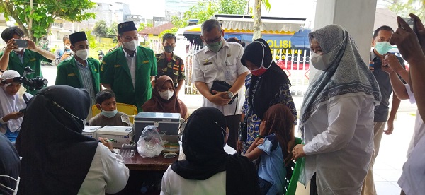 Ikhtiar Menuju Rohil Bebas Covid-19, GP Ansor Adakan Vaksinasi Massal di 7 Kecamatan 