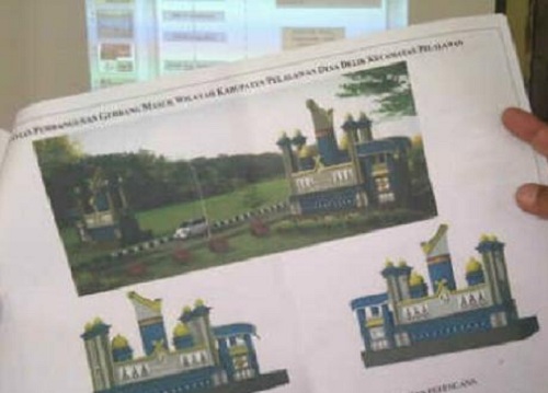Bangunan Bernuansa Melayu Segera di Bangun di Perbatasan Pelalawan Siak