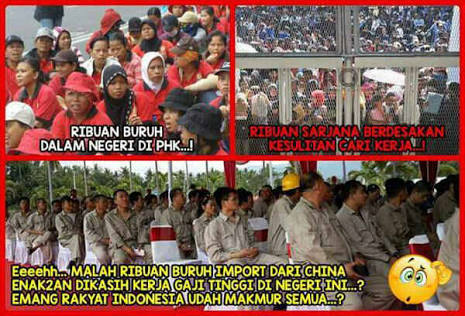Jutaan Buruh Cina di Indonesia Mengundang Reaksi DPR