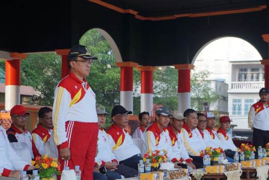 Bupati Inhil Pimpin Pencanangan Rangkaian Kegiatan Sempena HUT ke-73 RI