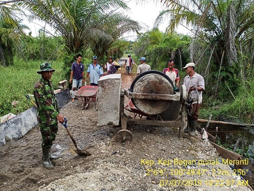 Enam Sasaran Fisik Dibagun Dalam Program TMMD ke 105 Kodim 0321 Rohil