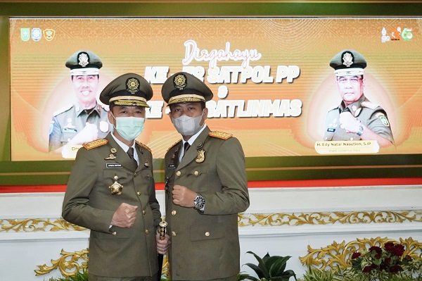 Bupati dan Wabup Rohil Hadiri HUT Satpol PP dan Satlinmas Tingkat Provinsi Riau