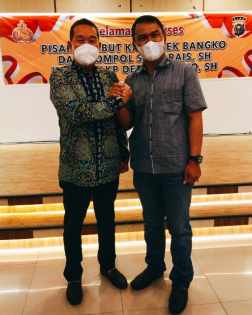 Pisah Sambut Kapolsek Bangko, Dedi Susanto Gantikan Sasli Rais