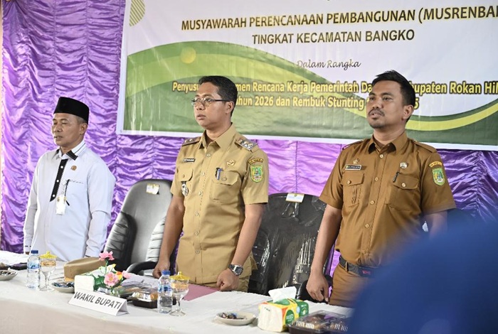 Buka Musrenbang Kecamatan Bangko, Wabup Jhony Charles Prioritaskan Pembangunan Aula Pelayanan