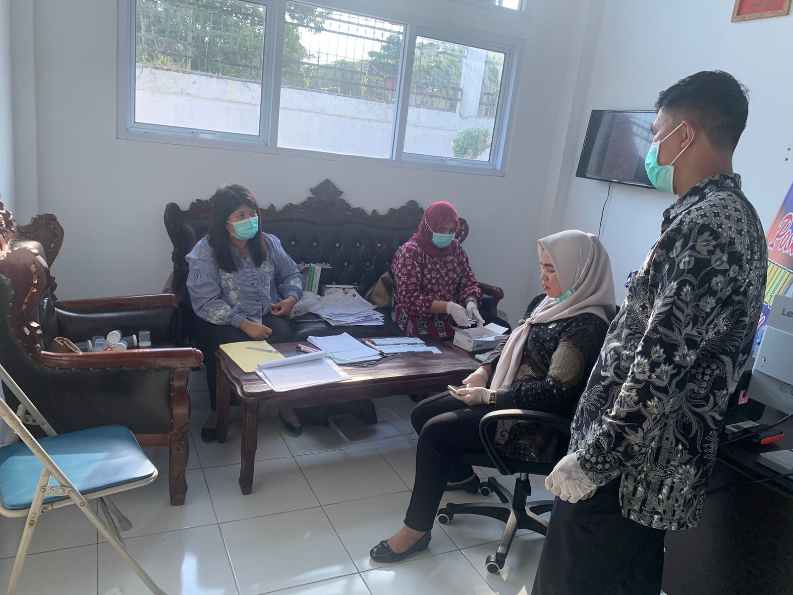 Deteksi Narkotika Seluruh Pegawai Kejari Pelalawan di Lakukan Tes Urine