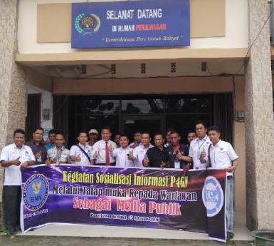 BNNK Pelalawan Sosialisasi P4GN di Kantor PWI Pelalawan
