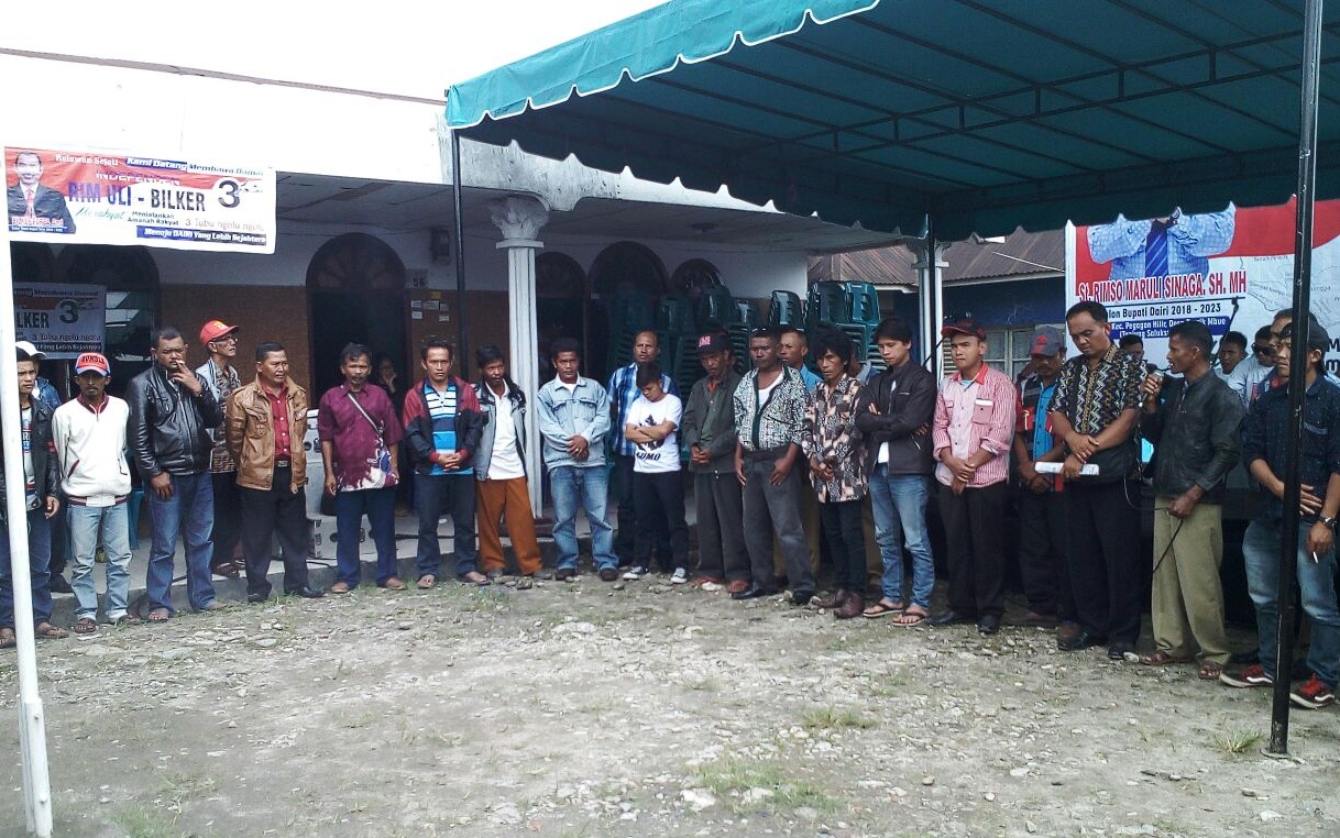 PPTSB Sedunia Dukung Pasangan Rimso Sinaga dan Bilker Purba Menjadi Bupati Dairi