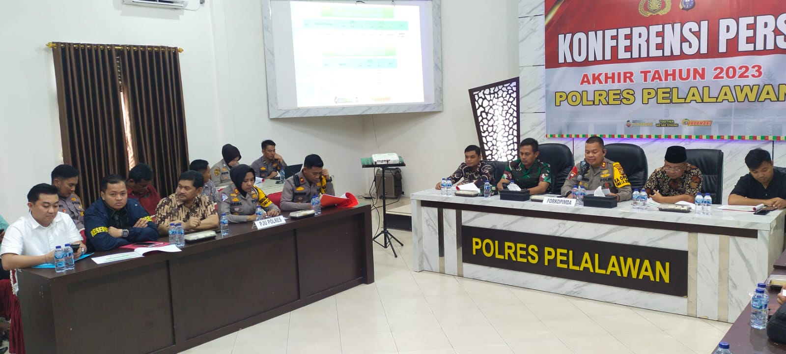 Polres Pelalawan Gelar Rilis Akhir Tahun, Kasus Tahun 2023