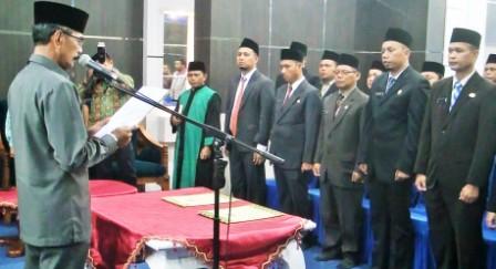 Sekda Lantik Direktur RSUD Rohul Bersama 24 Pejabat Eselon III dan IV 