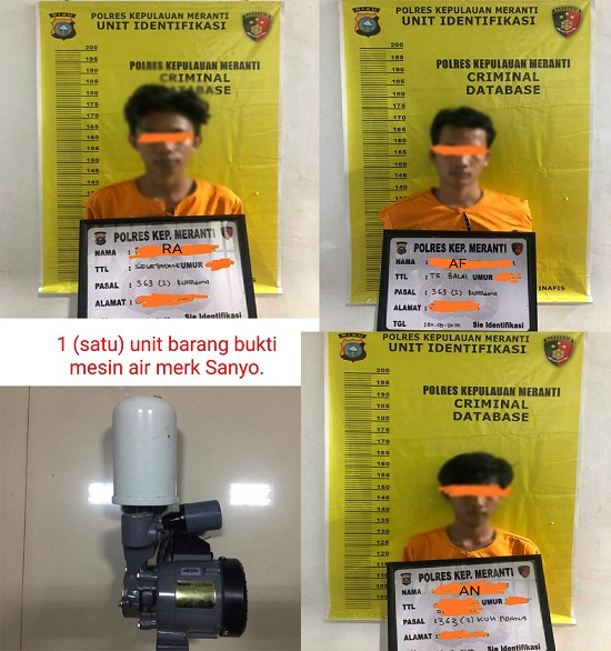 Bobol Sekolah, Tiga Remaja di Meranti Diamankan Polisi