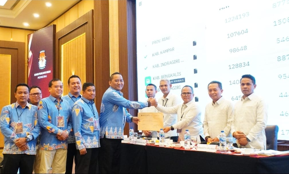 KPU Tetapkan Hasil Perolehan Suara Pilkada Serentak, Pasangan Abdul Wahid-SF Hariyanto  Gubernur dan Wakil Gubernur Riau Terpilih