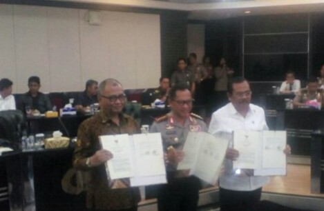 Ketua KPK, Kapolri, dan Jaksa Agung Tandatangani MoU Pemberantasan Korupsi