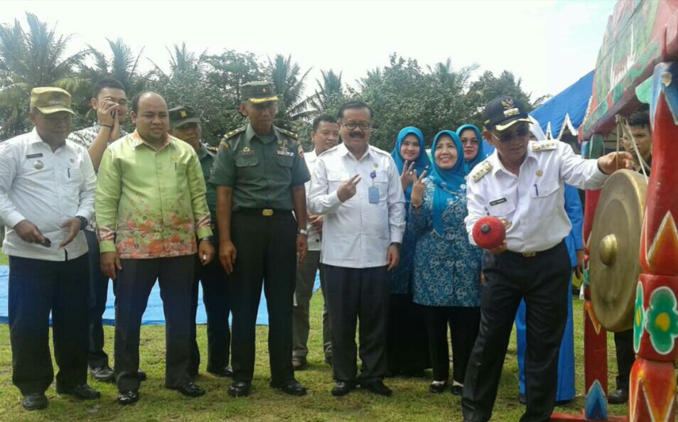 Bupati Harris Hadiri Pencanangan Bhakti Sosial Manunggal TNI KB Kes di Kerumutan