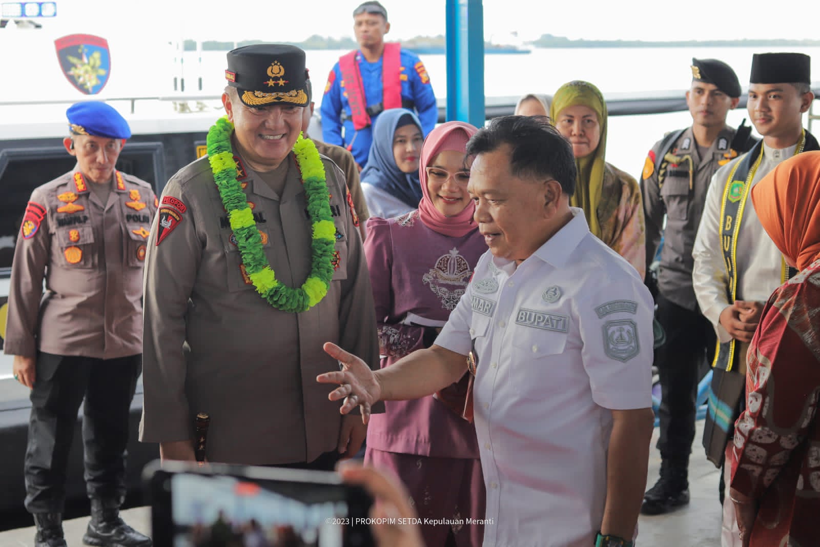 Plt Bupati Asmar Sambut Kapolda Riau di Selatpanjang