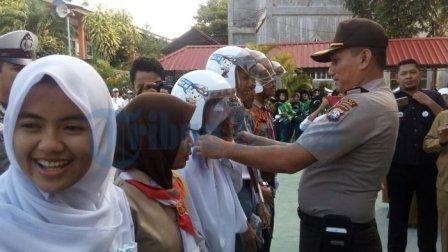 Tekan Angka Kecelakaan Pelajar, Polres Karimun Masuk Sekolah