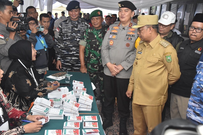 Bersama Forkopimda, Ketua Bawaslu Riau Tinjau Pelaksanaan Pilkada 2024