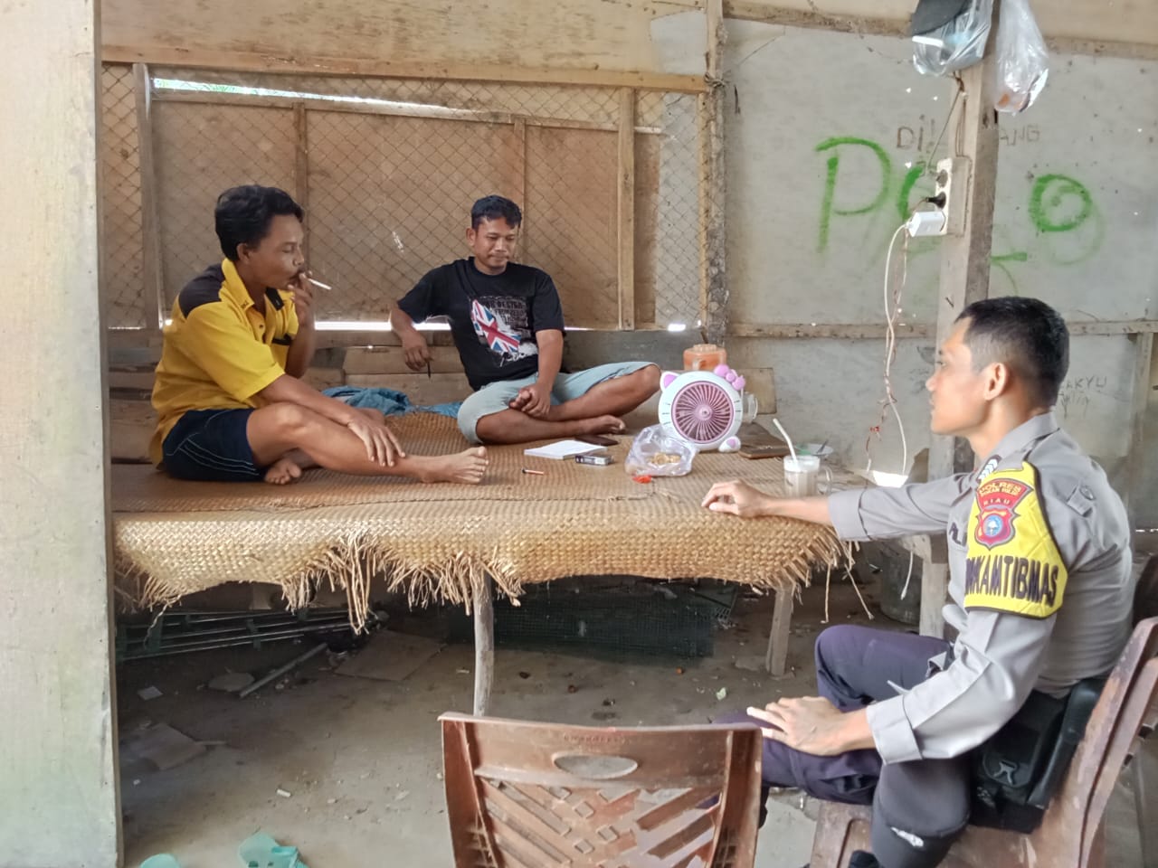 Masyarakat Simpang Kanan Diberikan Himbauan Jaga Kamtibmas