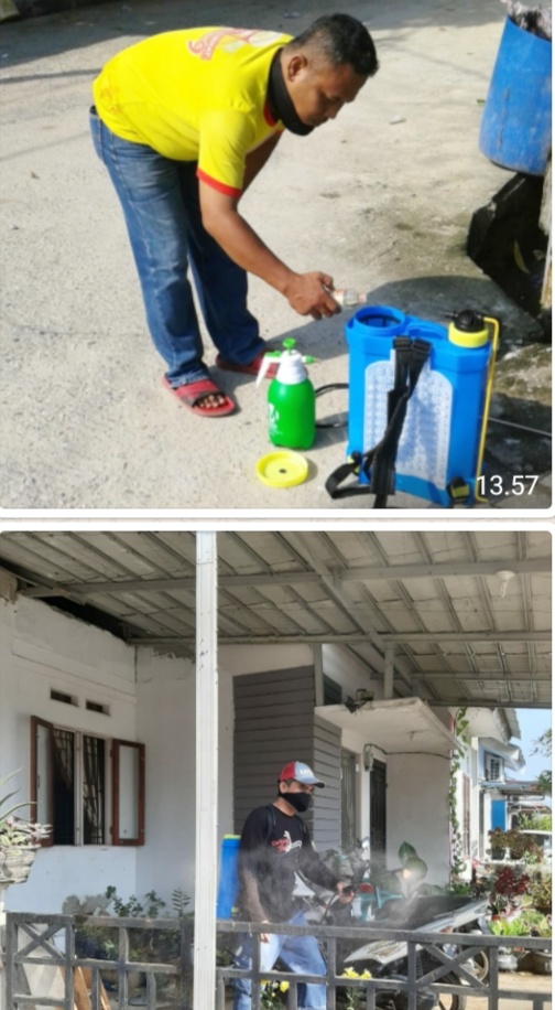 Putus Penyebaran Covid-19, Komplek BSD Cluster Disemprot Disinfektan Dua Kali Seminggu.