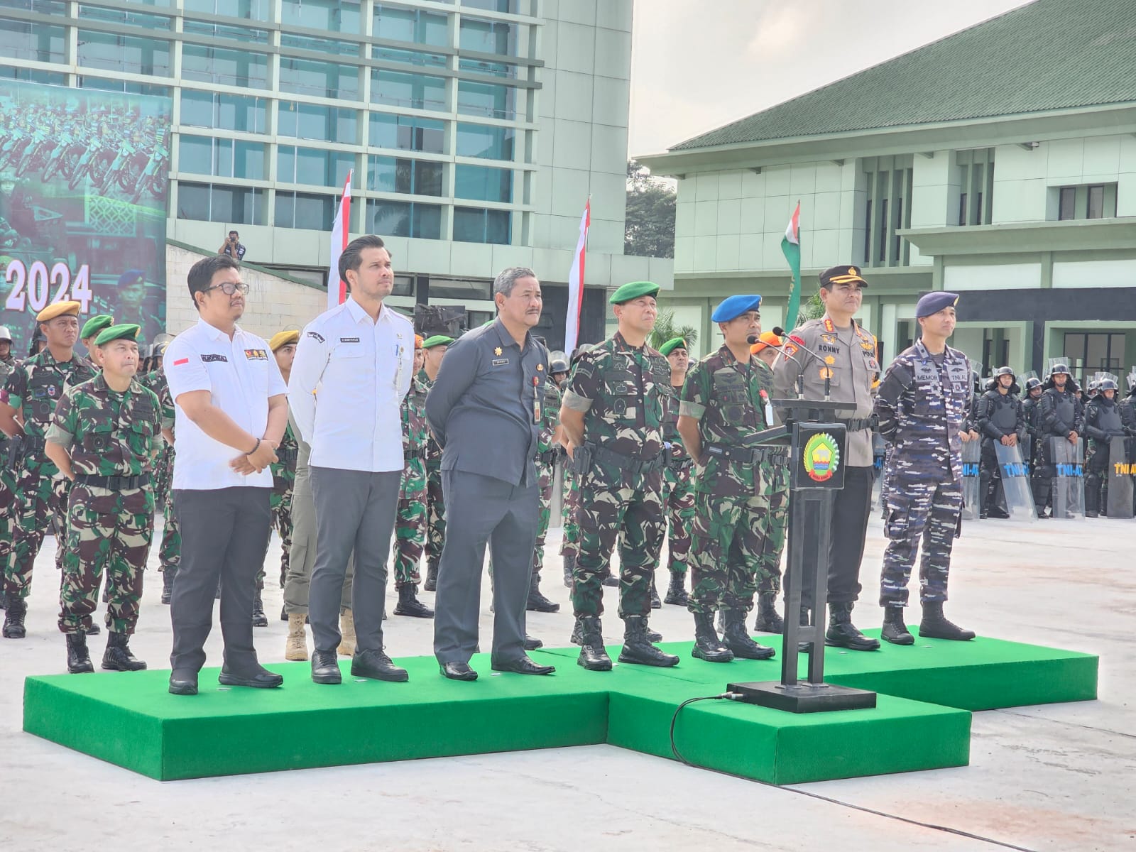 Bawaslu Riau Ikut Apel Pengamanan Pemilu, Danrem 031/WB Tekankan Pencegahan dan Tindakan Humanis