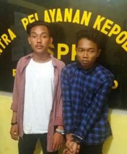  Polsek Bangko Ringkus 2 Pelaku Curat