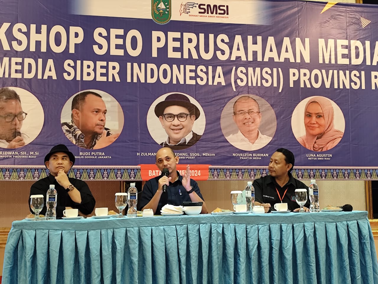 Kadiskominfotik Riau Buka Workshop SEO Media Perusahaan Pers SMSI Riau