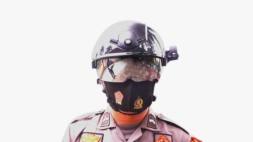 Cegah Covid-19, Polres Rohil Miliki Helm Canggih Pendeteksi Suhu Tubuh