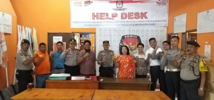 Kapolres Monitoring Personilnya di KPUD Dan PPK Dairi.