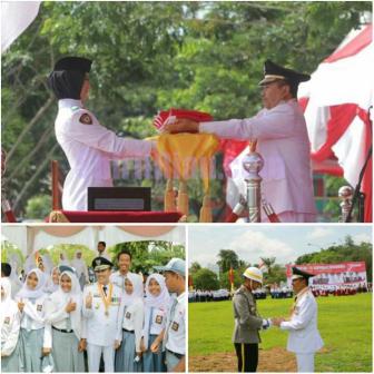 Syamsuar Pimpinan Upacara Detik-Detik Proklamasi Kemerdekaan RI ke 71, 