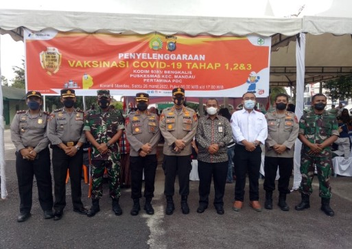 Pertamina PDC Adakan Vaksinasi di Koramil 03 Mandau.