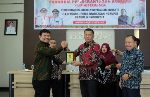 Sambut Baik Program Pemberantasan Korupsi, Nilai MCP Meranti Nomor 4 se-Provinsi Riau