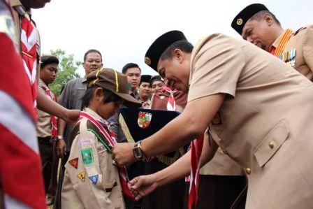 Apel Besar Peringatan Hari Pramuka ke 55, Walikota Ingatkan Generasi Muda Jangan Sia-siakan Waktu