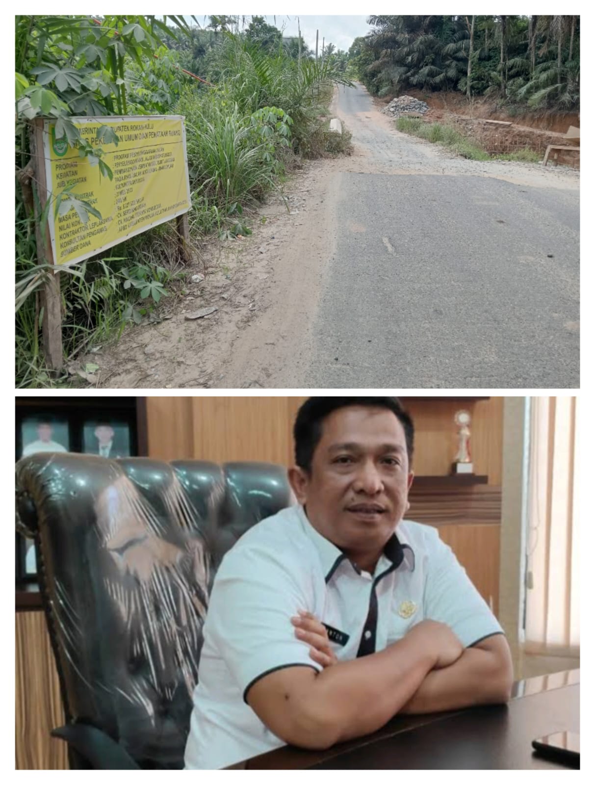 Pekerjaan Sudah Mencapai 40 Persen, Kadis PUPR Rohul Pantau Pembangunan Jembatan Sei Bukit Juragan  