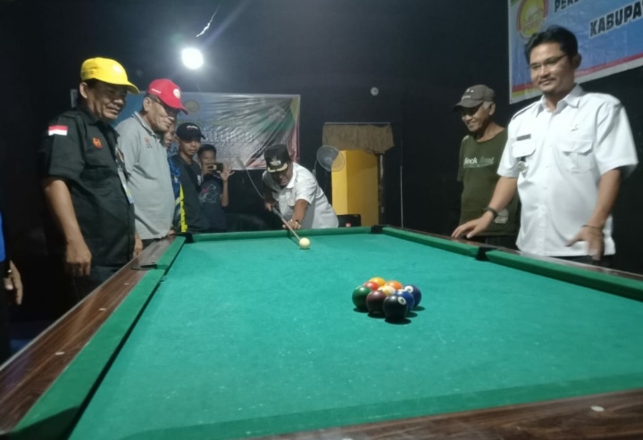 Porkab I Rohil, Wabup Buka Turnamen Cabor Billiard