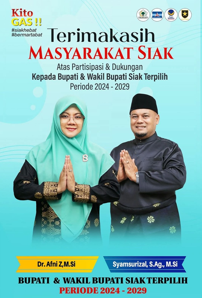 KPU Tetapkan Paslon Afni-Syamsurizal Pemenang Pilkada Siak