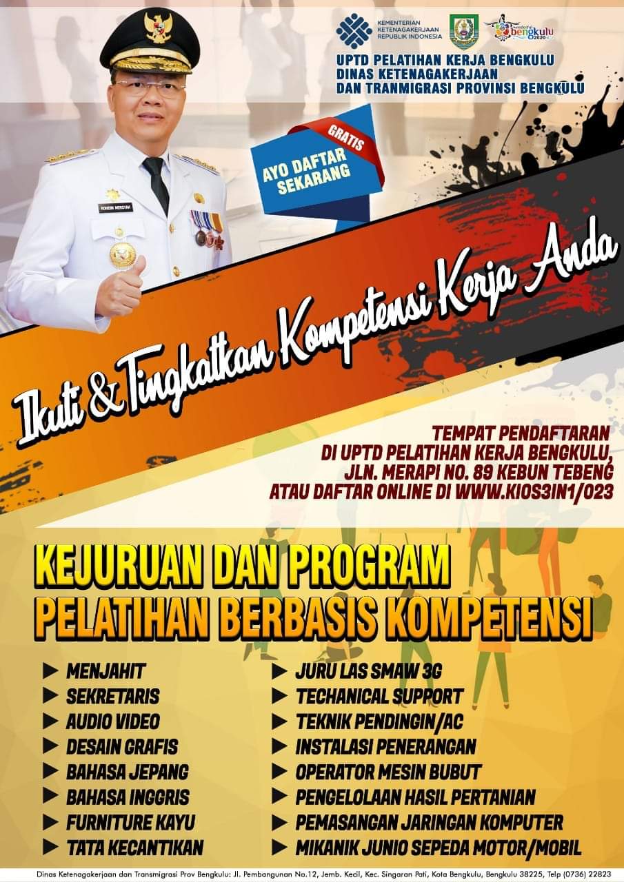 UPTD Disnakertrans Provinsi Gelar Pelatihan Gratis